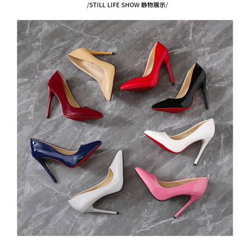 Elegant Plus Size Stiletto Pumps for Women - Pointed Toe Party Shoes